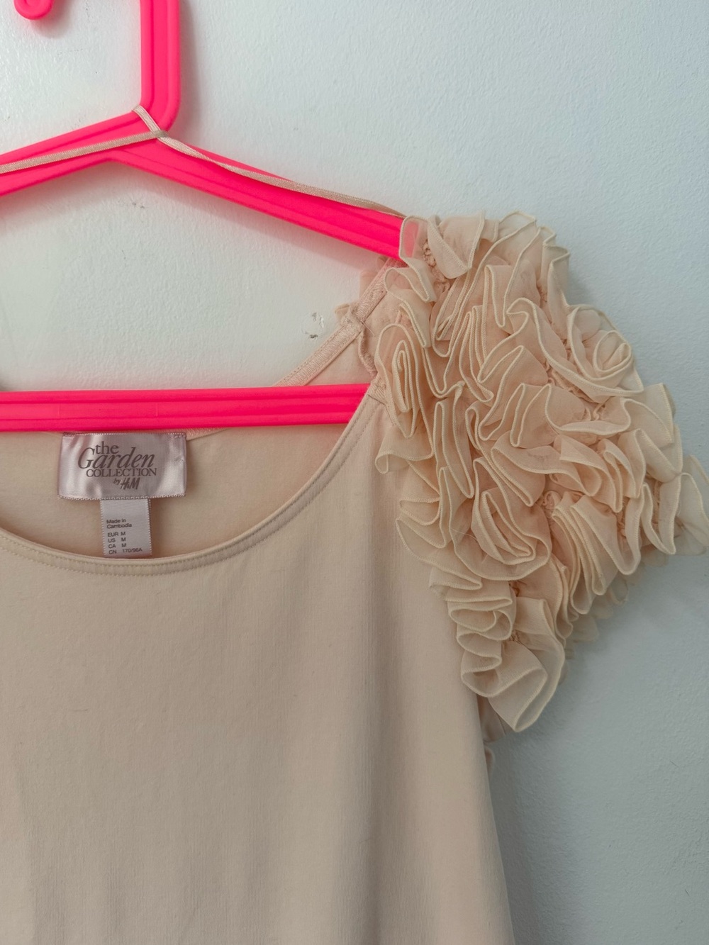 H&M Garden Collection circa 2010 peach dress organic cotton size M - Picture 5 of 8